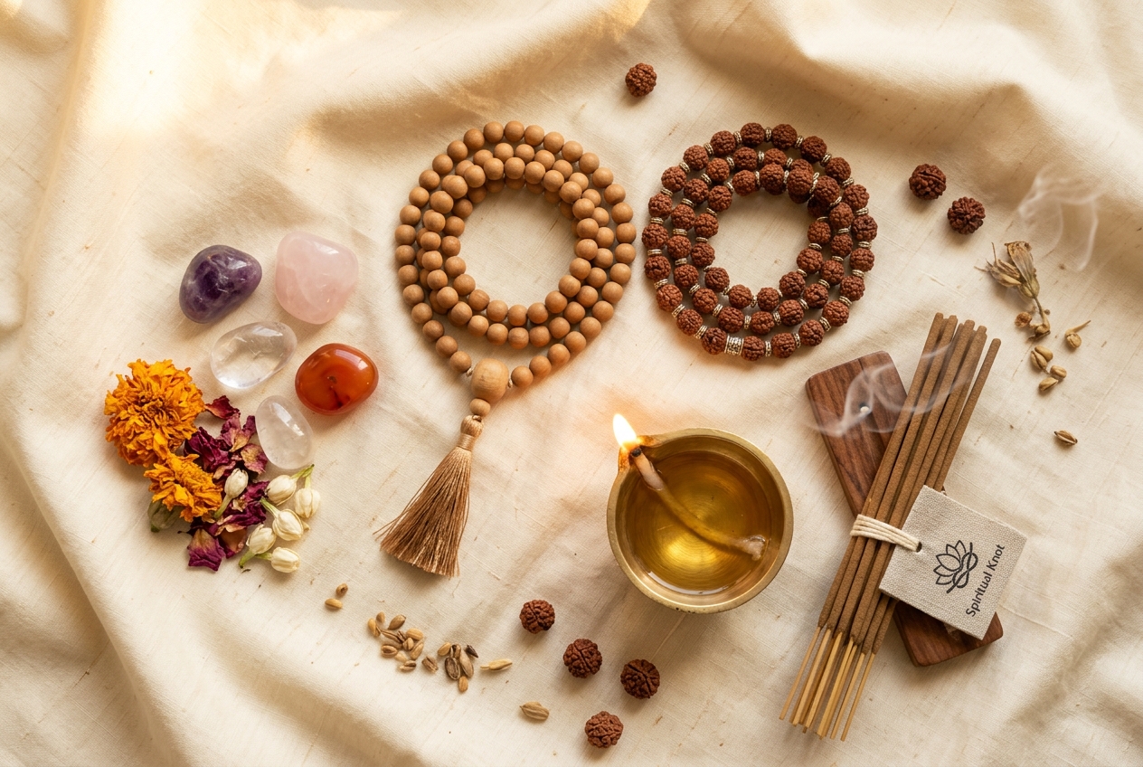 Spiritual products — mala beads, crystals and sacred items from Spiritual Knot